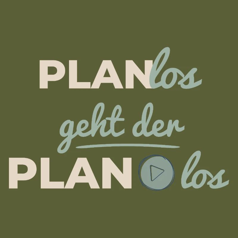 Planlos geht der Plan los  Beige Scandi Typografie