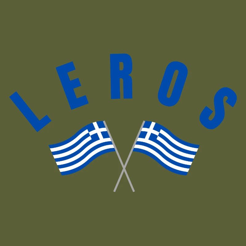 Drapeaux grecs de Leros