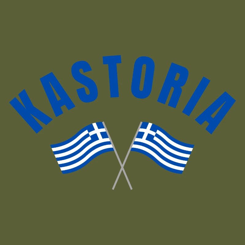 Drapeaux grecs de Kastoria
