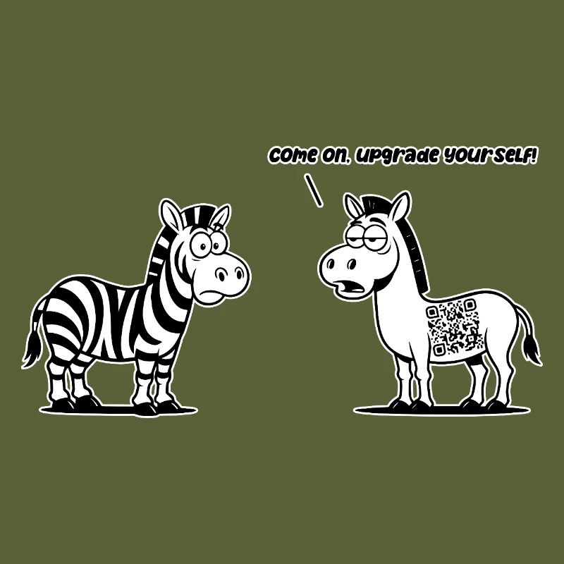 Funny Zebra with QR Code Upgrade