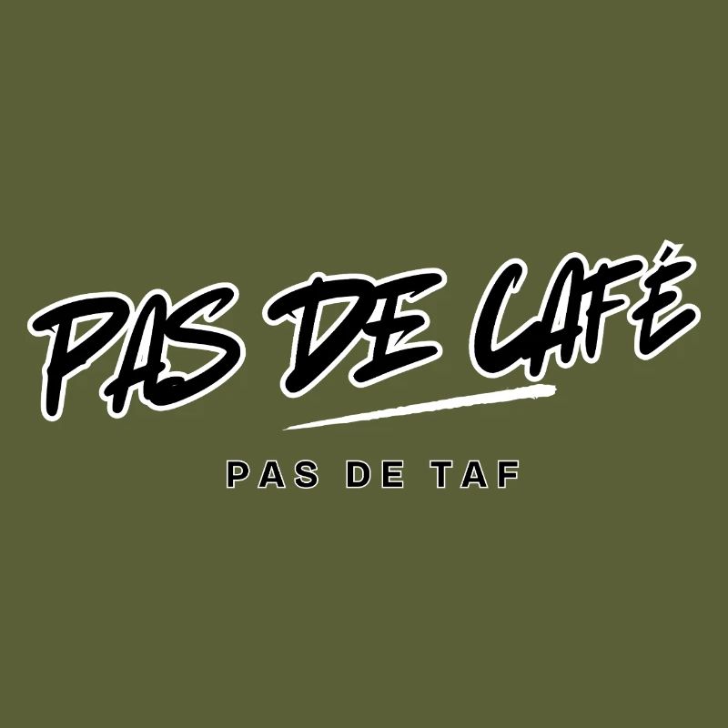Design Typographique Pas de Café