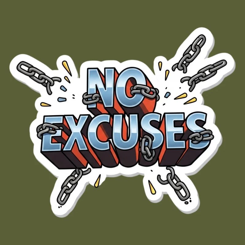 No Excuses Chains Graphic Tee