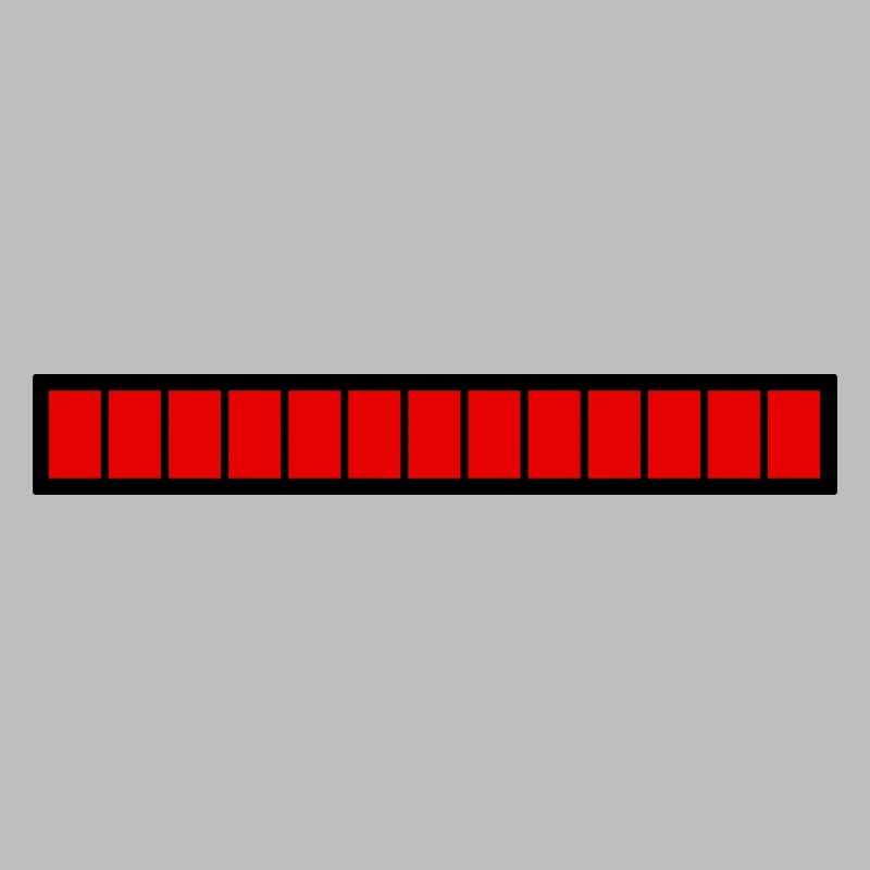 Rechteckige Ladeleiste Schwarz Rot (100%)