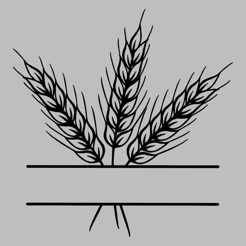Text banner three grain stems