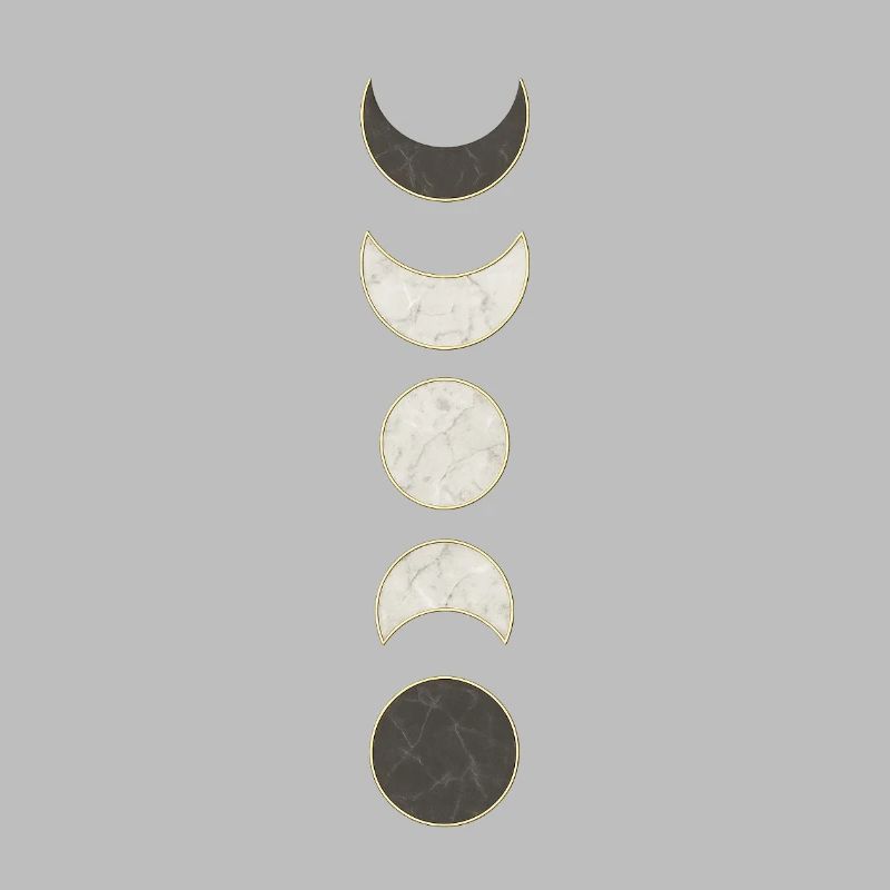 Moon Phases Marble Pattern