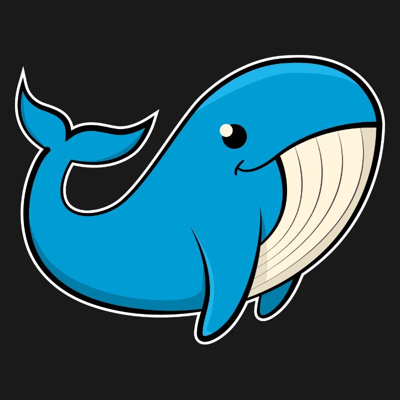 Image joyeuse d’une baleine bleue