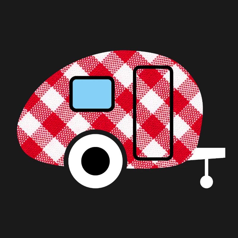 Caravan Caravan Checkered Check Pattern Camping Fan
