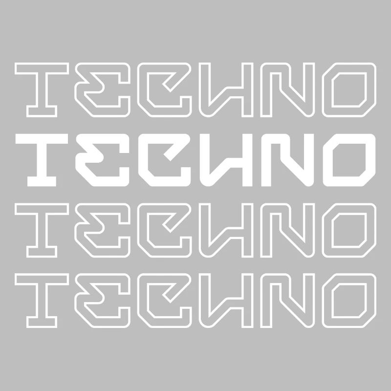 Conception de logo en typographie techno-moderne