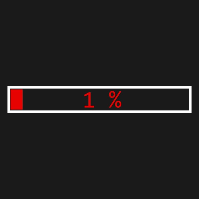 Loading Bar Red 1% outline White