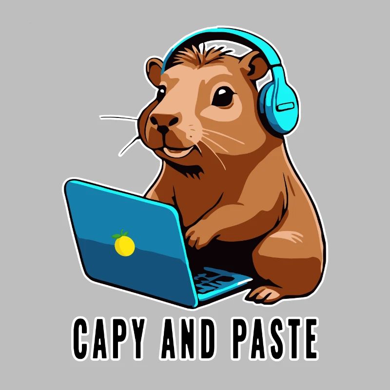 Capybara mit Witz Capy and Paste