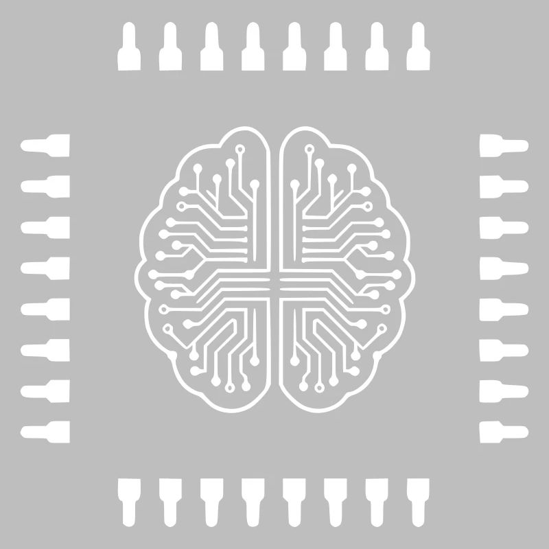 AI Brain Chip Processor Tech Vector