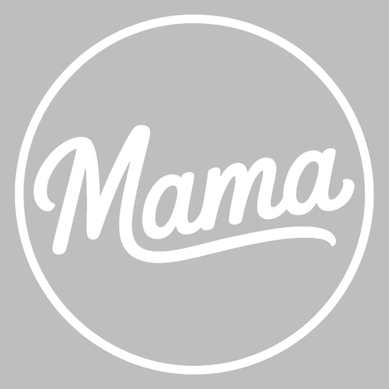 Mama Script Circle Logo Tee
