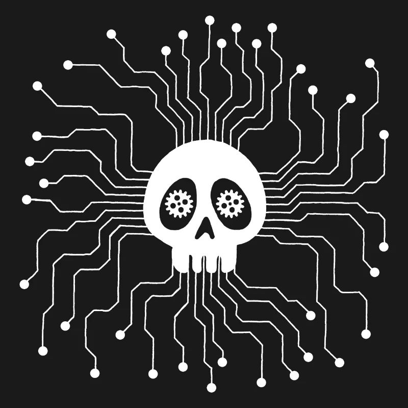 Microprocessor Skull (White)