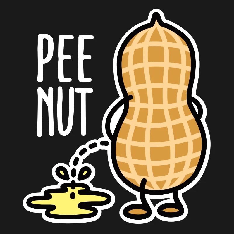 Funny PEE-NUT Nut Peanut Peeing Pun