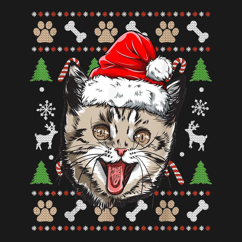 Pull Moche de Noël Chat Mignon idée Cadeau Joyeux