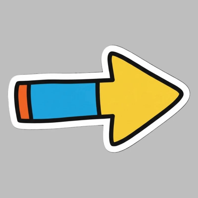 Comic Arrow Direction Right