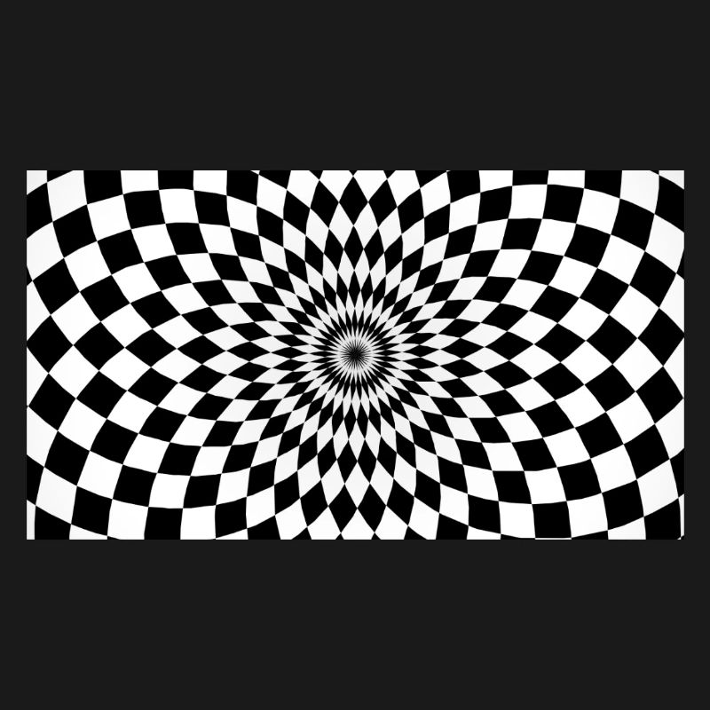 Optical Vortex Checker Illusion