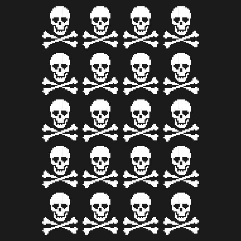 Skull & Crossbones Repeating Pattern