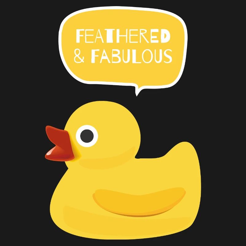 Conception de canard à plumes et fabuleuse