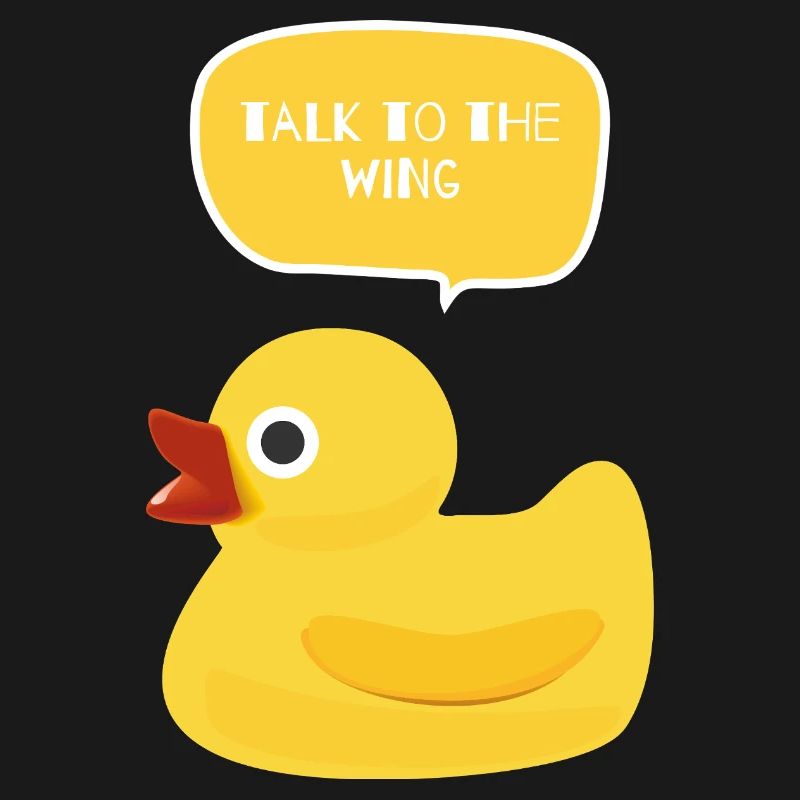 Parlez à la conception du canard ailé