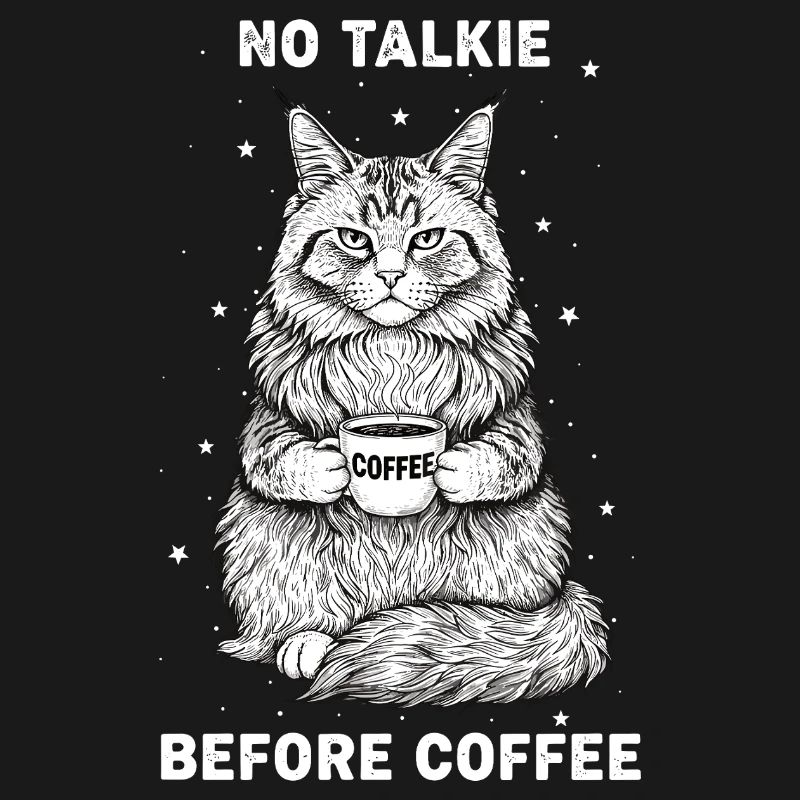 Pas de conversation devant un chat amateur de café