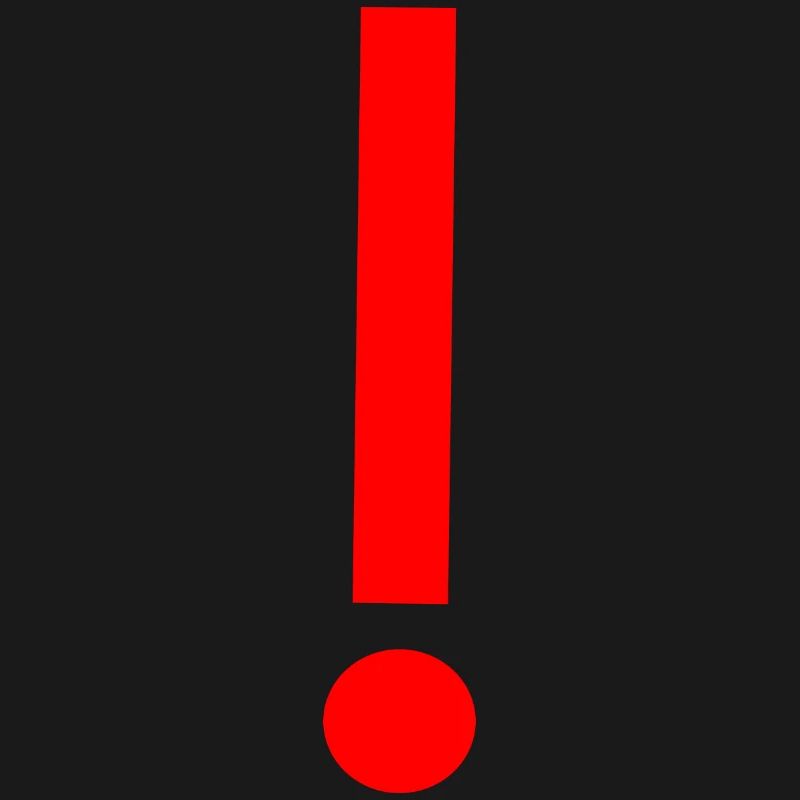 Red exclamation mark, template, pattern