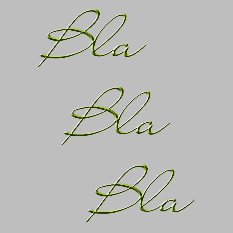Bla Bla Triple Green Script