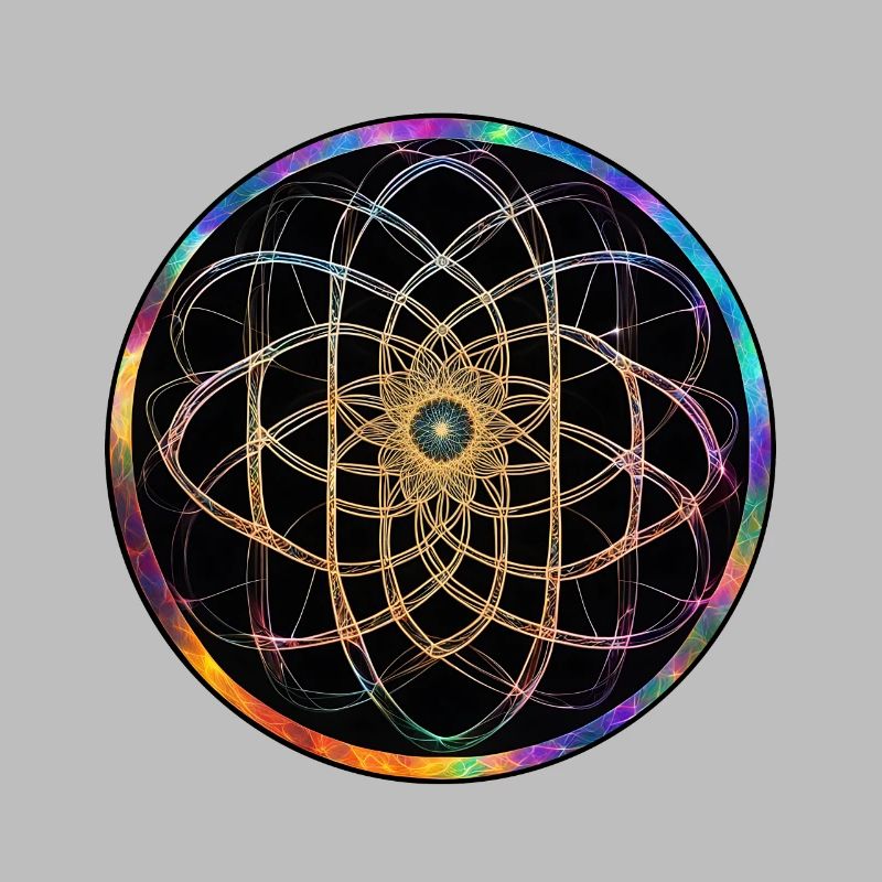 Rainbow Mandala Circle Pattern