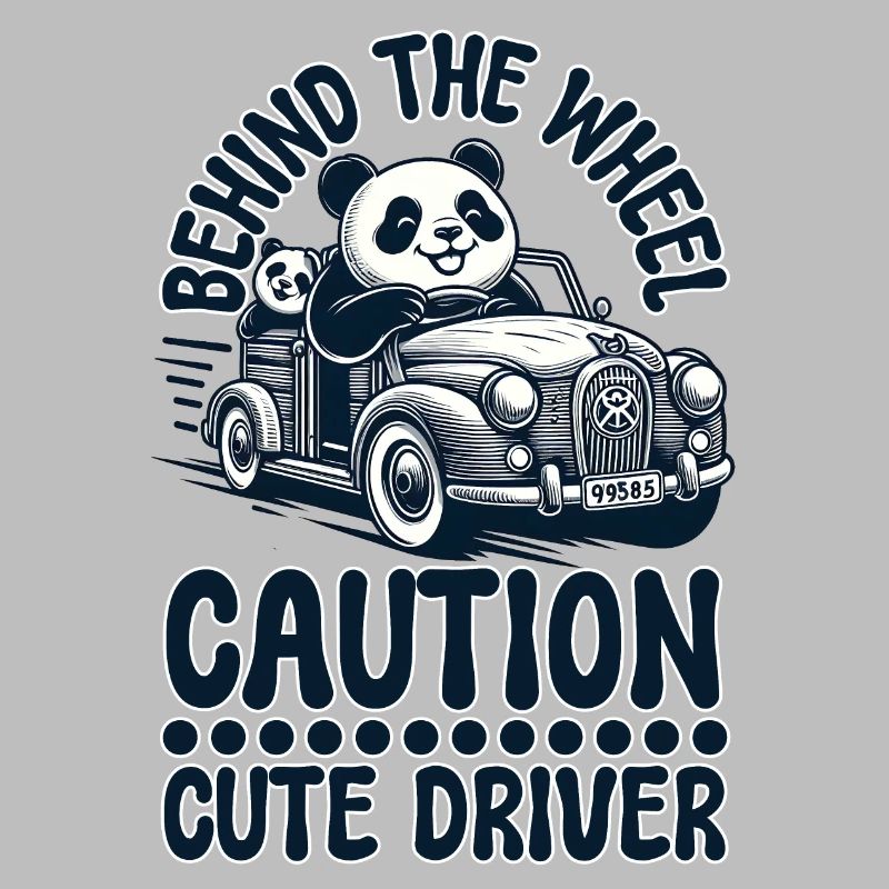 Panda Behind the Wheel – Caution: Cute Driver!