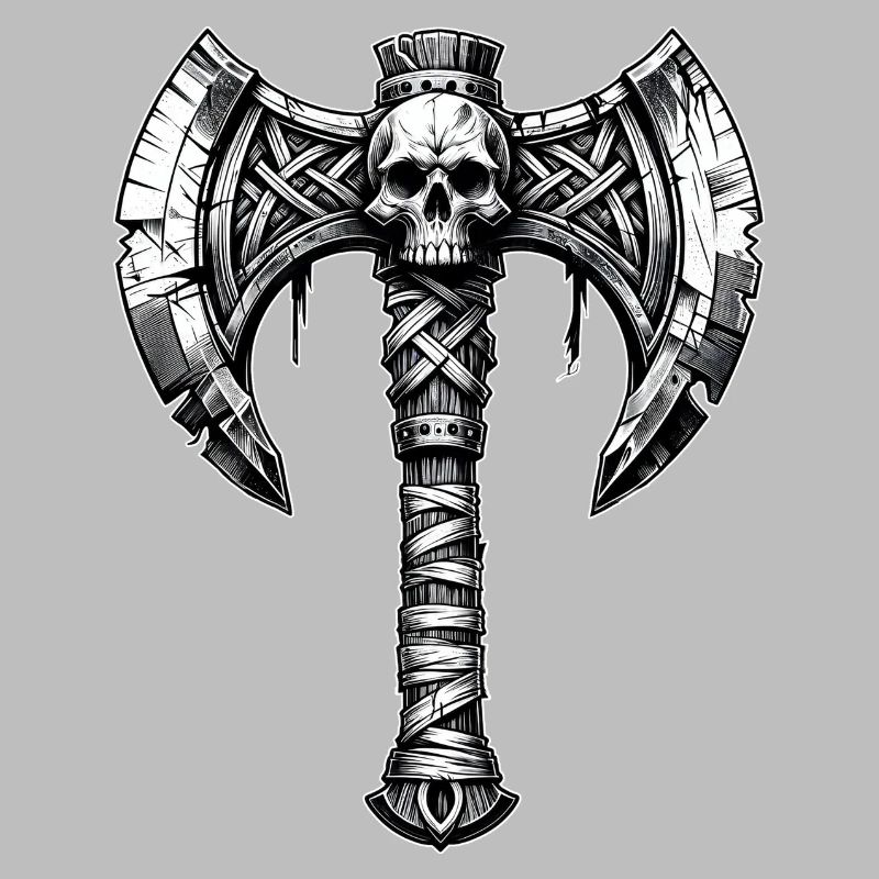 Axe throwing axe skull design