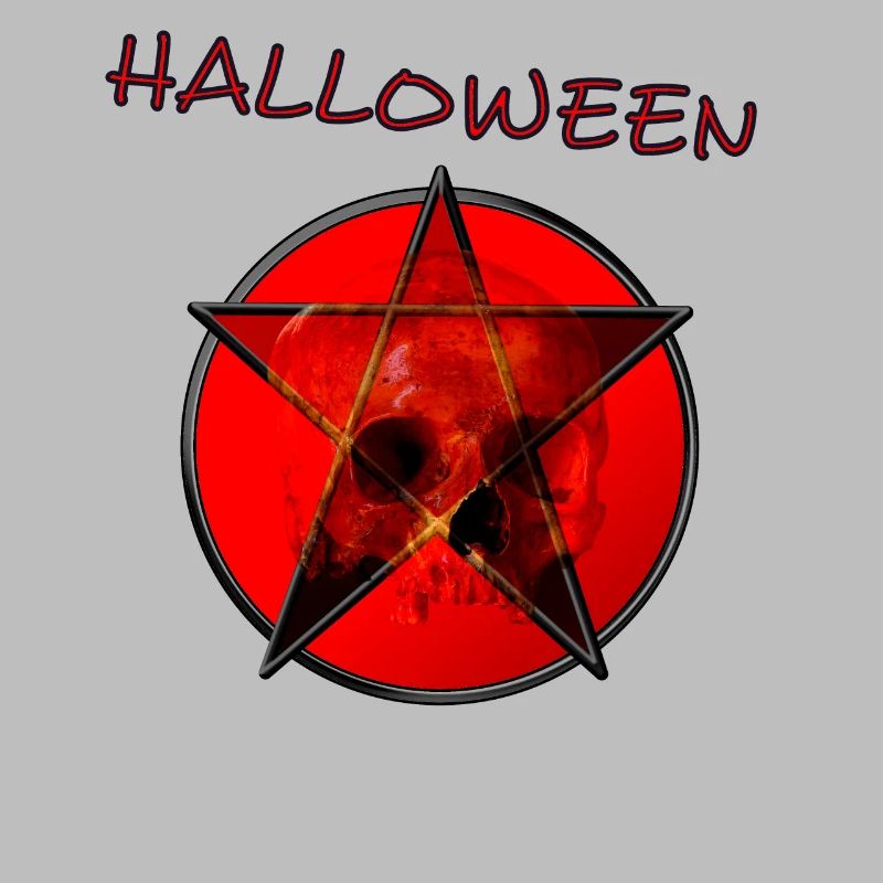 Pentagram with skull