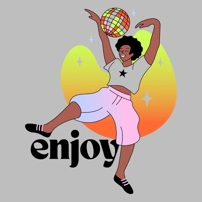 illustration de danse disco joyeuse