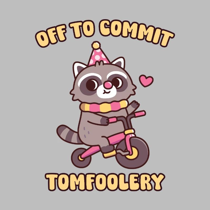 Cute Raccoon Clown Off To Commit Tomfoolery