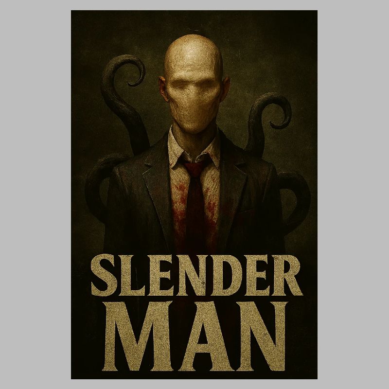 Slender Man VHS Forest Glitch Horror Tee
