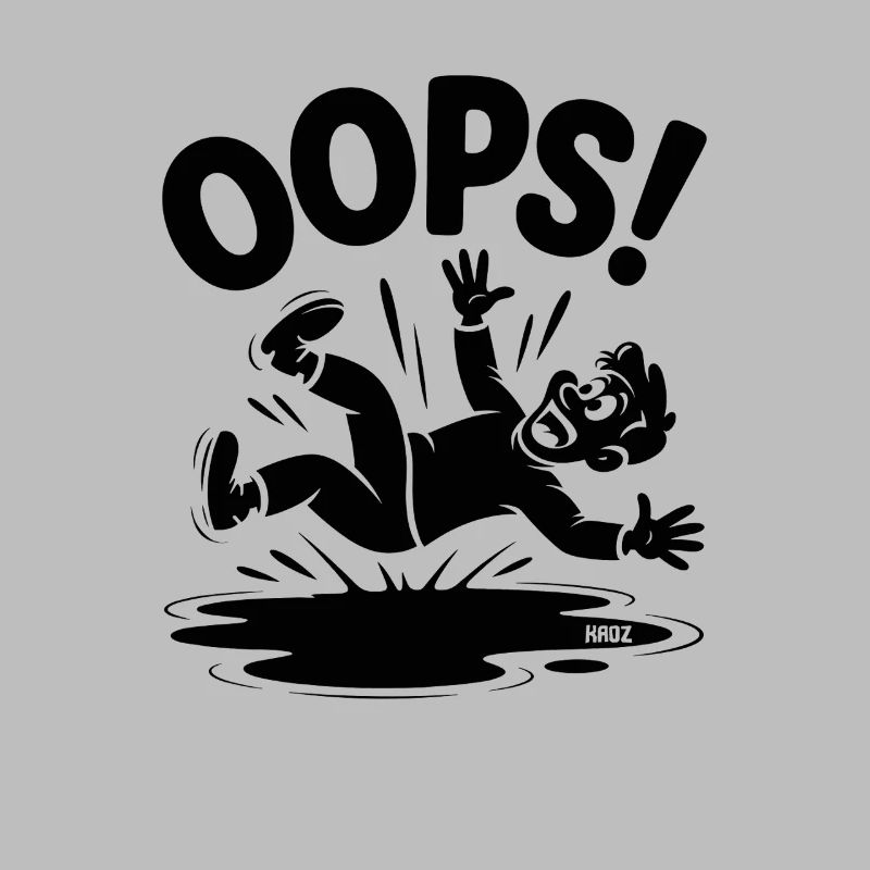 OOPS Fall Cartoon Funny Case