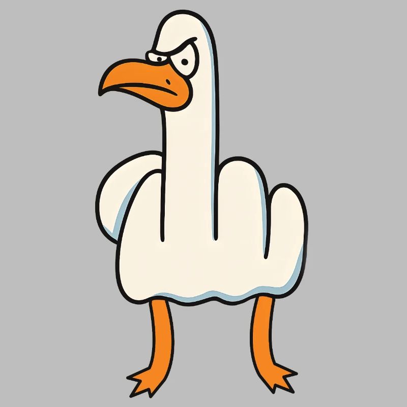 Mittelfinger Gans Sarkasmus
