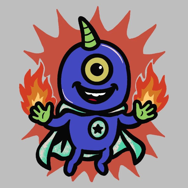Feuerheld Einäugiger Alien