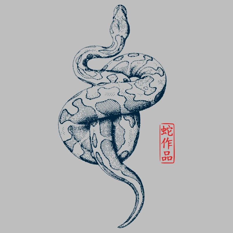 Python mit Kanji Stempel