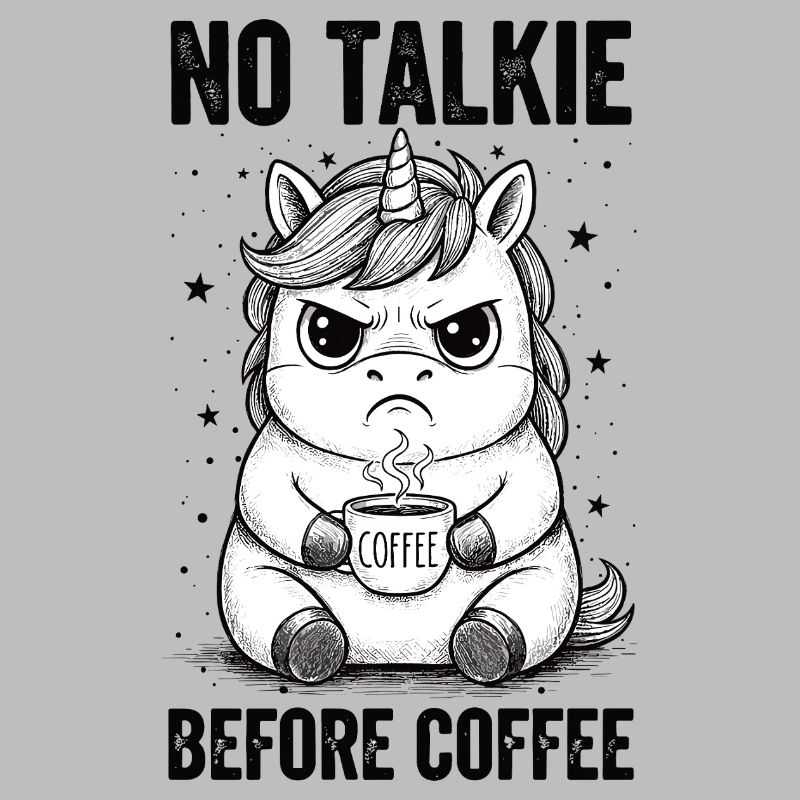 Pas de conversation devant une licorne amoureuse du café