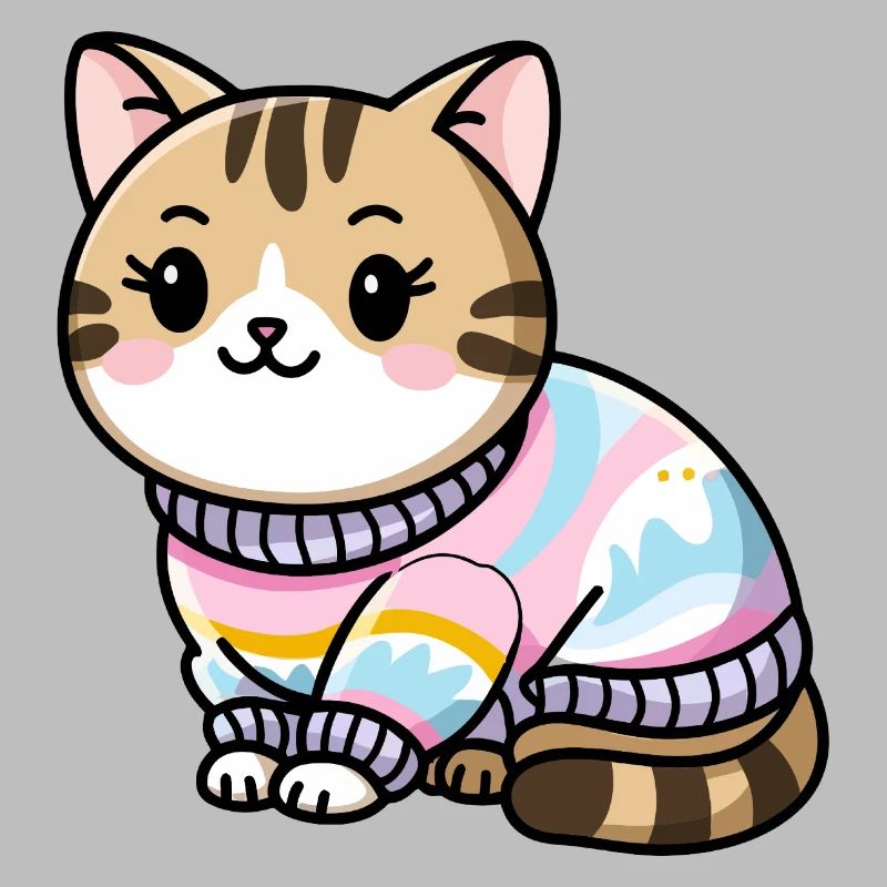 Pull douillet chat