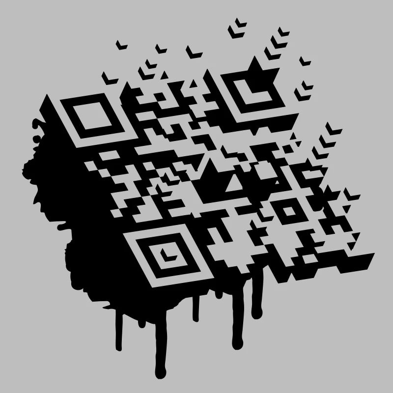 3D Barcode als Graffiti
