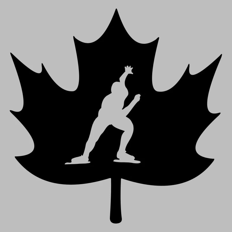 Canada maple leaf skating logo