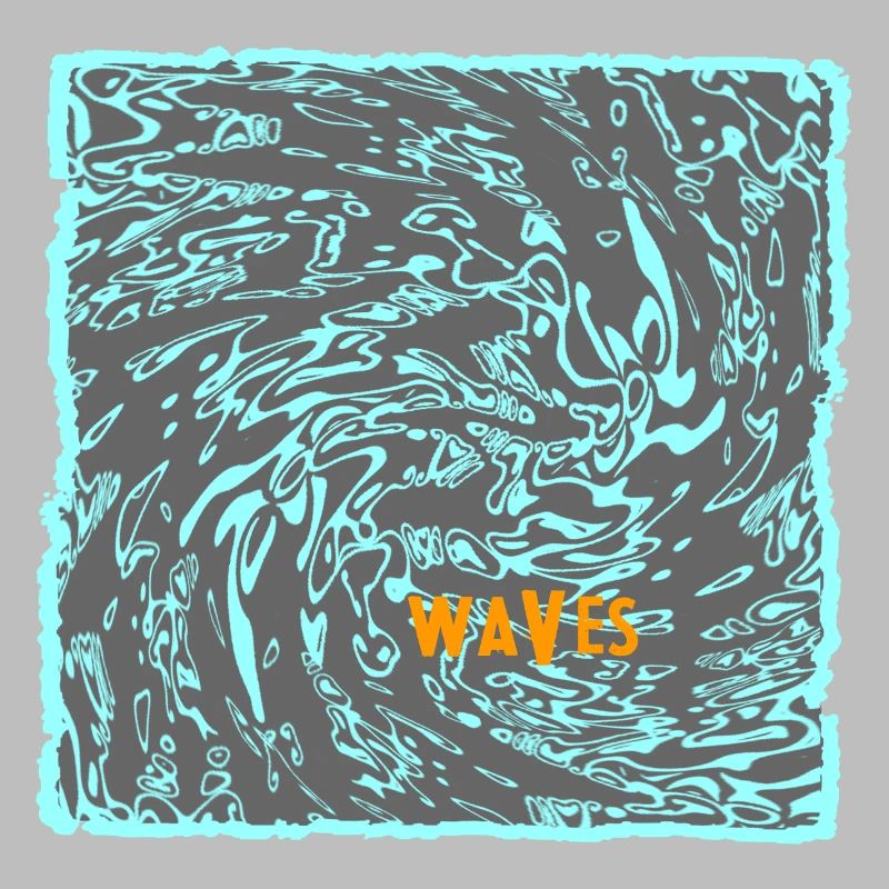 Wave flow neon pattern surf