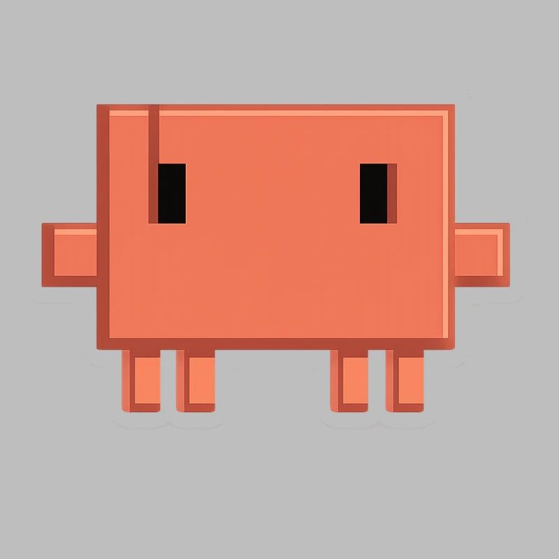 Claude Code Pixel AI Mascot Dev Sticker