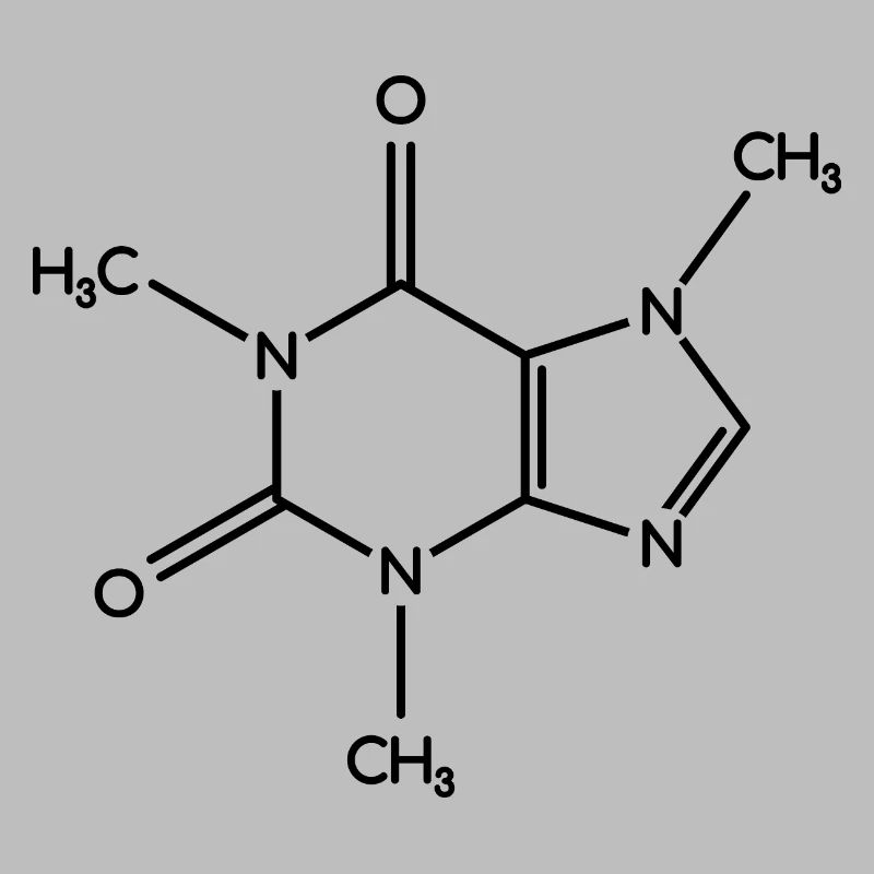 Molécule de caféine - Formule de structure