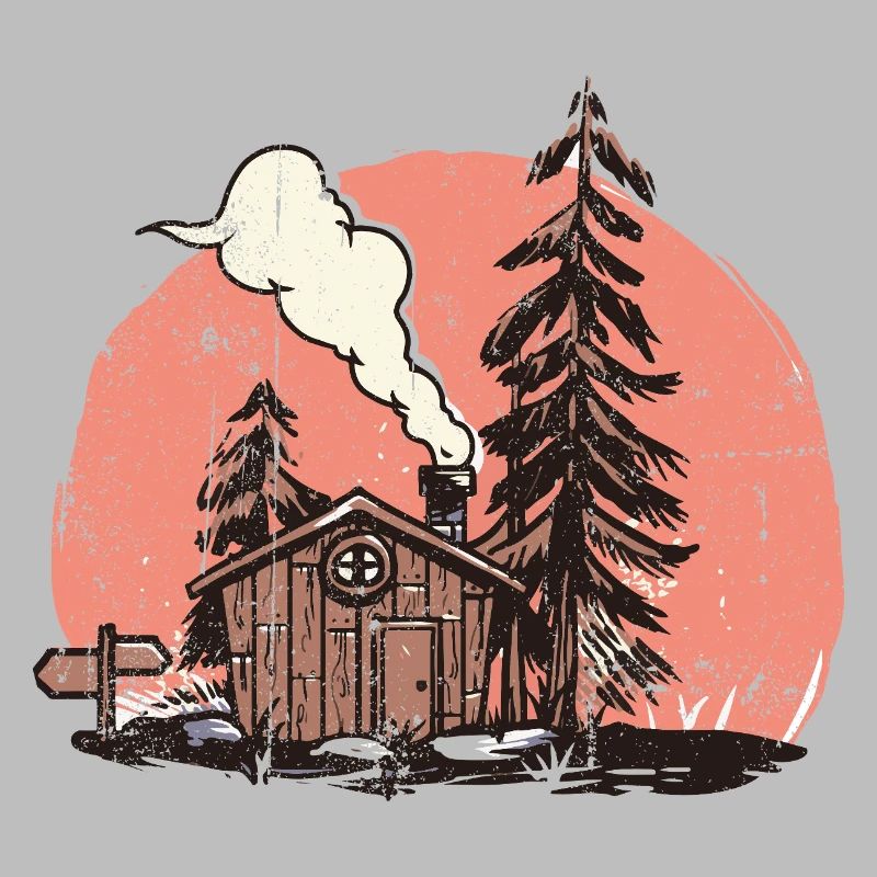 Illustration de cabane forestière confortable
