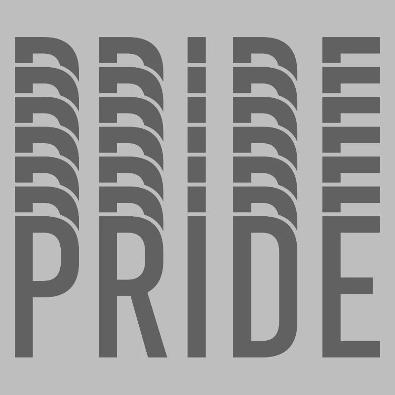 Monogramme Pride en nuances de gris