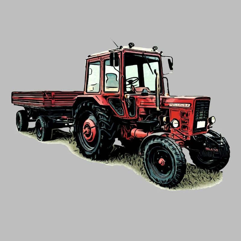 Belarus MTS 80 mit Anhänger