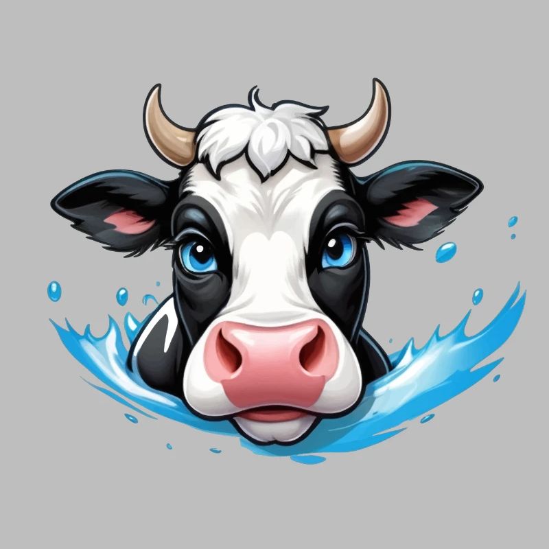 Douce éclaboussure de vache