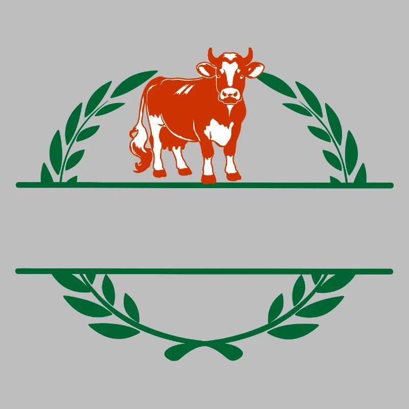 Rote & Weiße Kuh mit eigenem Text